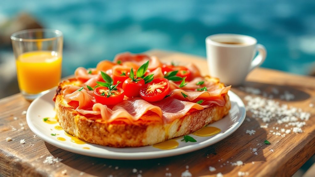 toasted bread with toppings